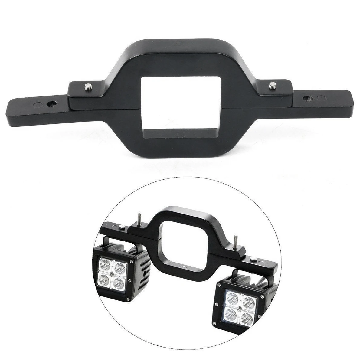 

DHBH-Dual LED Backup Reverse Work Light SUV Offroad Truck Tow Hitch Mounting Bracket