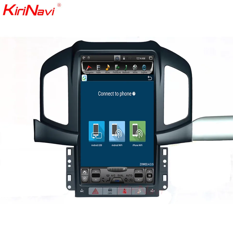 Flash Deal KiriNavi Touch Screen Tesla Style Android 13.6inch Car Radio Gps Navigation Player For Chevrolet Captiva Bluetooth 2013-2017 5