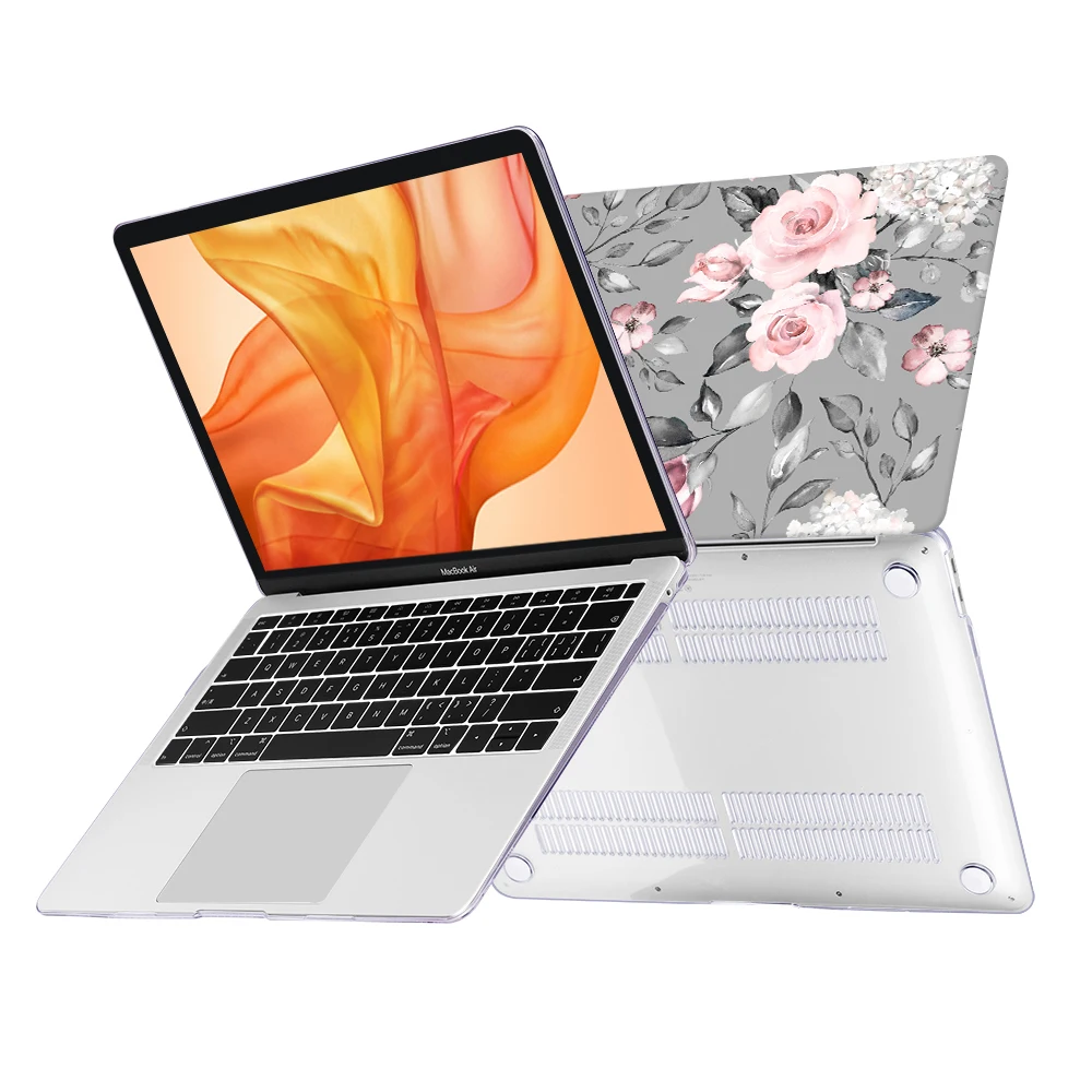 Пластиковый чехол для ноутбука с цветочным принтом для MacBook Air Pro retina 11 12 13 15 для Mac book Air Pro 13,3 дюймов A2159 сенсорная панель