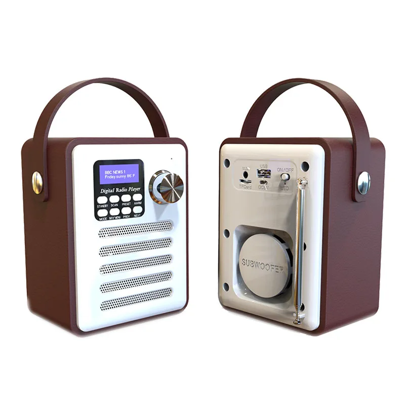 Dab/Dab+ Tuner Digital Radio Receiver Bluetooth 5.0 Fm Broadcast Aux-In Mp3 Player Support Tf Card Built-In Battery | Электроника