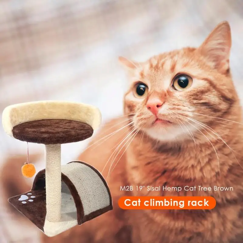 

52 inch Cat Climbing Tree Board Cat Kitten Scratching Post Toy Pet Jumping Frame Tower Climbing Frame House Pets Accessories