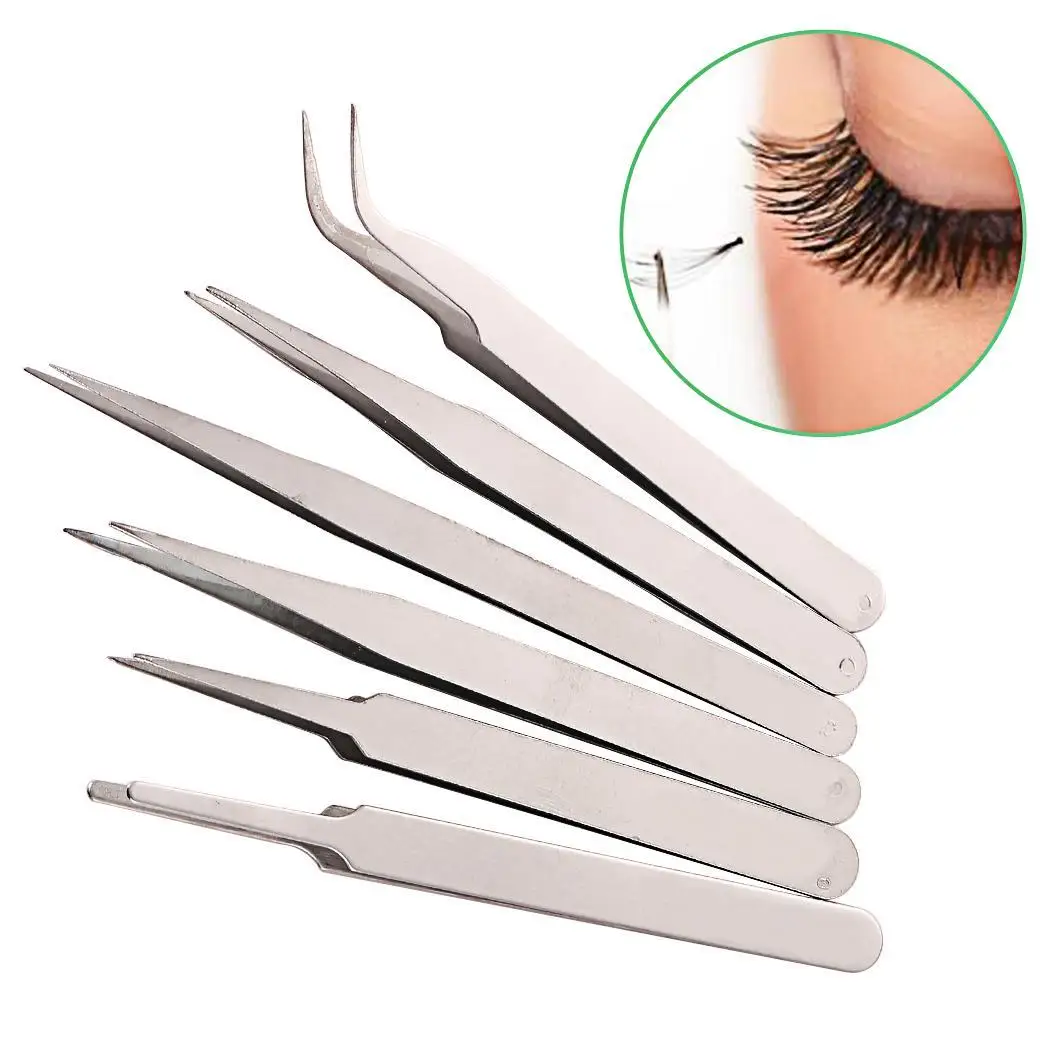 

Stainless Steel Eyelash Extension Tweezers Precision Acne Home, Salon, Shop, etc. Face Care Nail Tool
