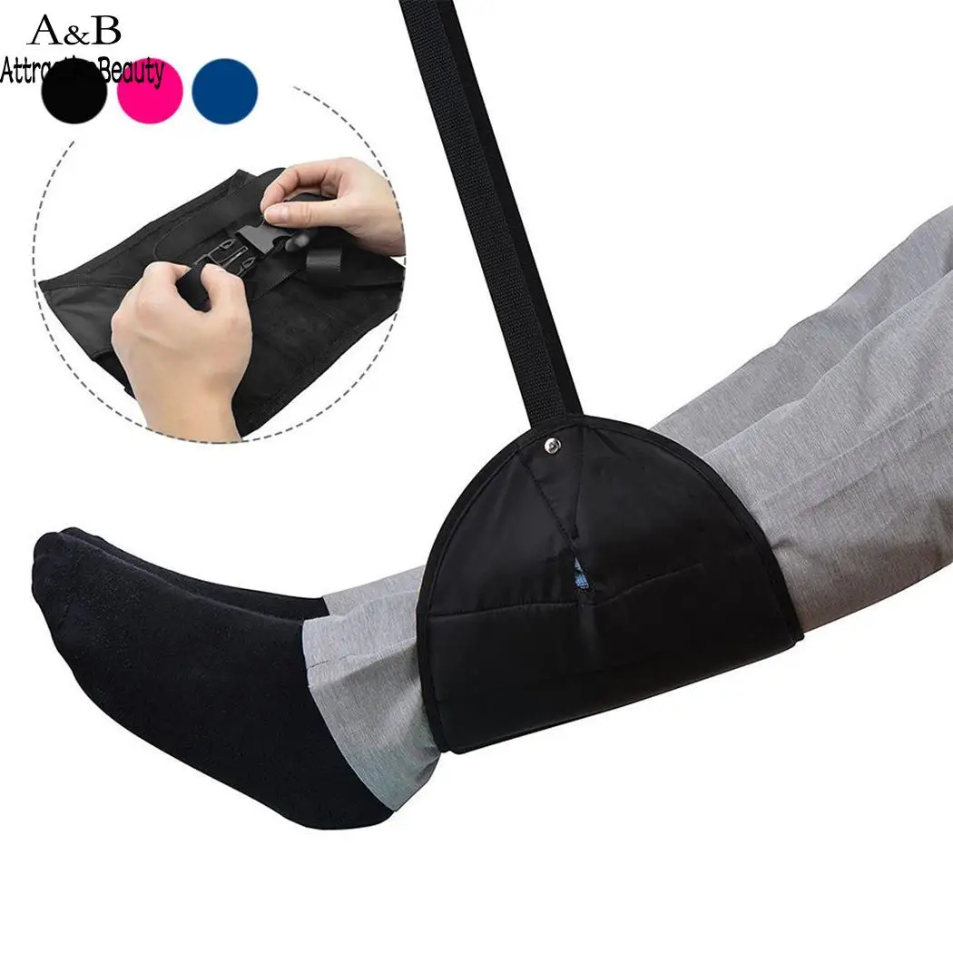 

Travel Foot Rest Hang Mat Table Hanging Feet Pad Pink, Dark Blue, Black Office Portable Hammock