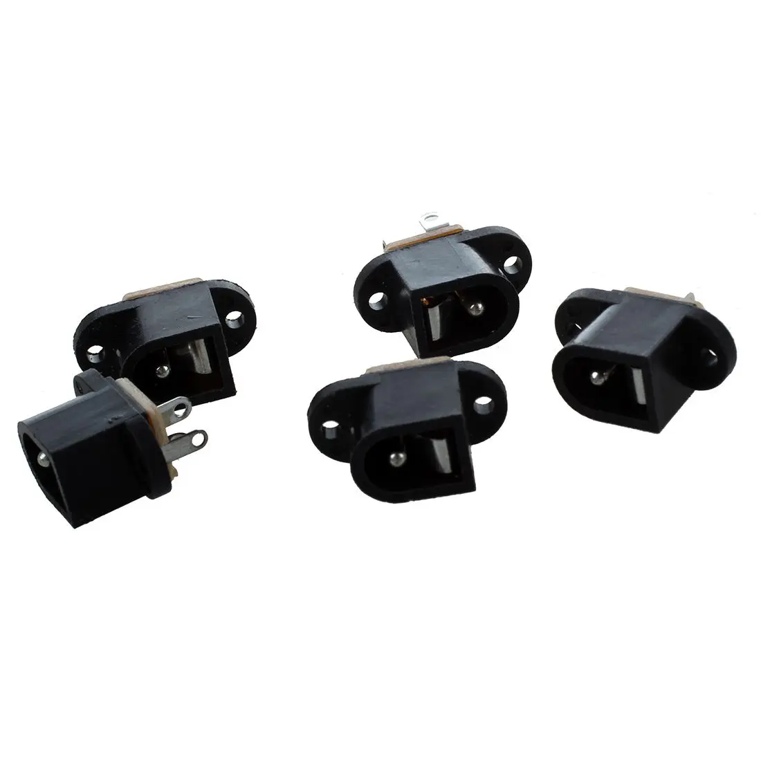 

New-5 Pcs 2.1x5.5mm Female DC Power Plug Jack Socket Black