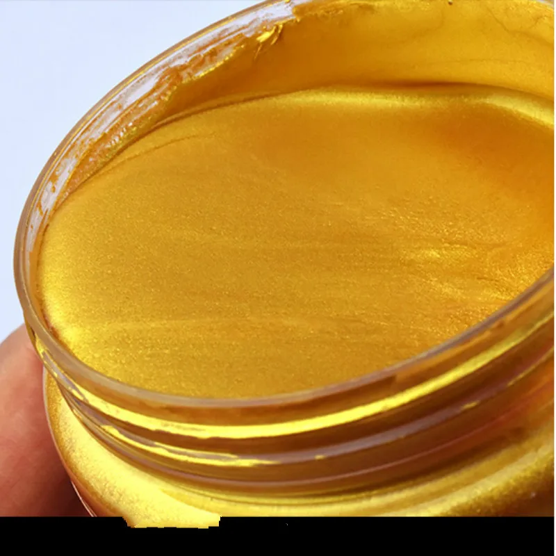 50g Bright Gold Paint - Water-Based Lacquer for Wood, Metal, and More image 3