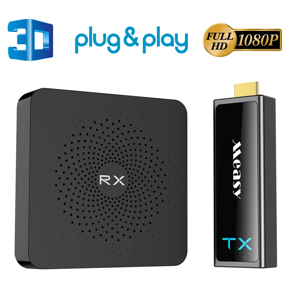 

measy W2H MINI II Wireless HDMI Transmitter and Receiver HDMI Extender up to 30M/100Feet To Stream 1080P 3D Video wireless hdmi