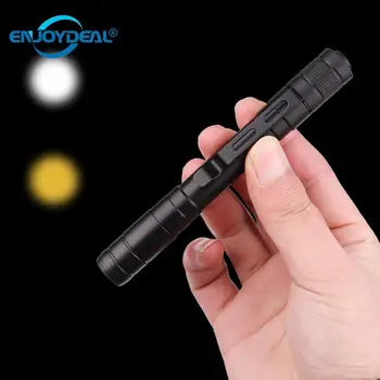 

Portable Mini Medical Penlight dual light source LED Torch Medical Lighting AAA Battery With Pen Holder Black or camping, hiking