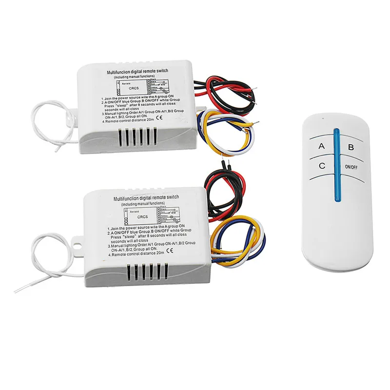 

3 Way ON/OFF/Sleep 315Mhz Digital RF Remote Control Switch Wireless AC110-130V / AC180-240V For Home Wall Light Lamp