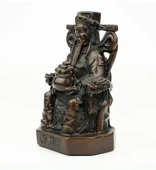 

Collection fine workmanship brass the god of wealth purple statue