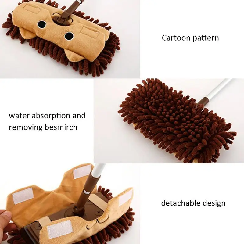 Child Mop Broom Dustpan Set Baby Mini Sweeping House Cleaning Toys Set Telescopic Tablet Drag Pretend Play