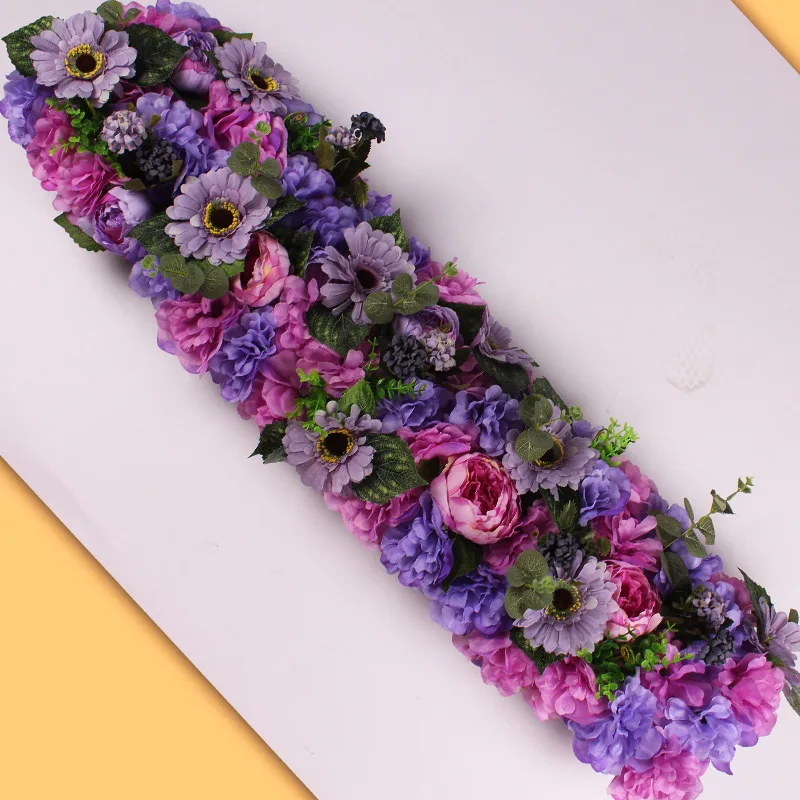 1M Customize artificial flower row wedding backdrop arch decor flower wall wedding road lead flower arrangement silk flower wall 1M Customize artificial flower row wedding backdrop arch decor flower wall wedding road lead flower arrangement silk flower wall