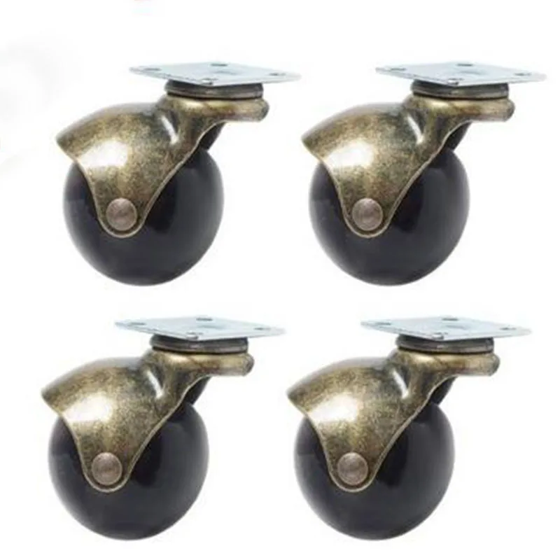 

4pcs 1.5" Ball Caster Small Caster Wheels For Sofa Furniture Bench Ottoman Home Garden Tool