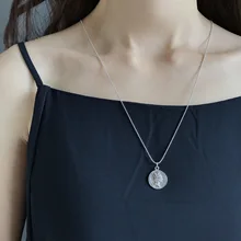 

2019 Vintage Carved Coin Necklace For Women Fashion Medallion Necklace Multiple Layers Pendant Long Necklaces Boho Jewelry