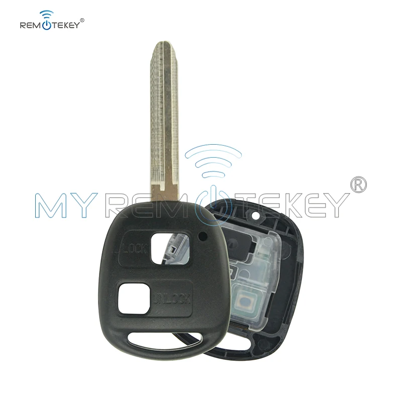 Дистанционный ключ Remtekey 2003-2009 2 кнопки 304 МГц 4C Чип для Toyota Prado land cruiser Rav4 Kluger 89071-60030 89071-60040 Toy43