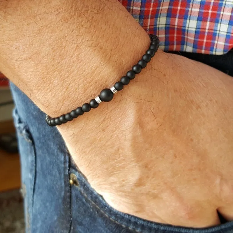 

2019 Classic Charms Bracelet Men Matte 6mm Hot Sale Bead Bracelets For Unisex Jewelry Gift Pulseira