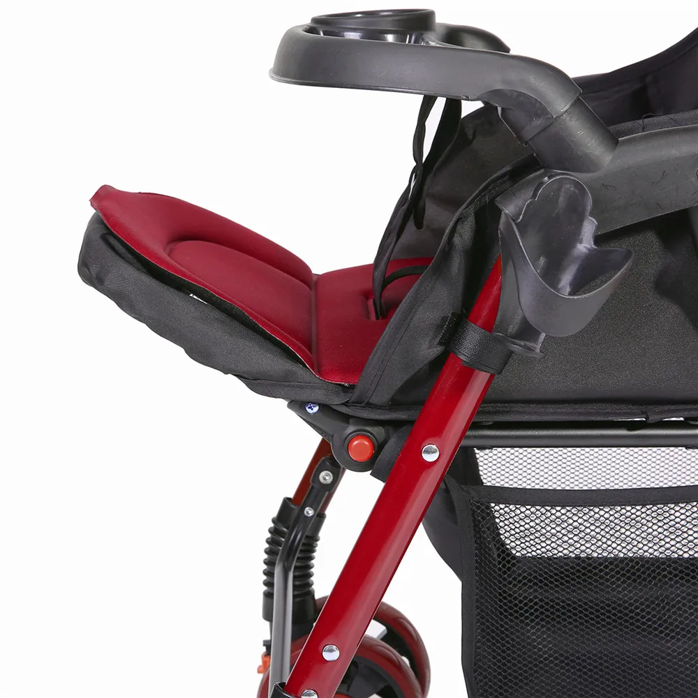 spesifikasi Kereta Dorong Bayi Tinggi Pemandangan Dapat Berbaring Perjalanan Sistem 3 In 1 Folding Light Push dari Dua Arah Bayi keranjang Shock Absorbing