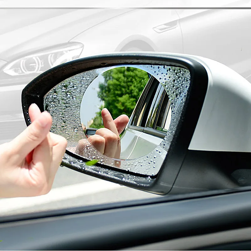2pcs Universal Car Rearview Mirror Rainproof Film Mirror Side Window