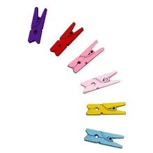 50 шт. 25 мм прищепки красочные мини-заметки клип фото папка деревянный зажим скребок фото клип для украшения сообщения автомобиля