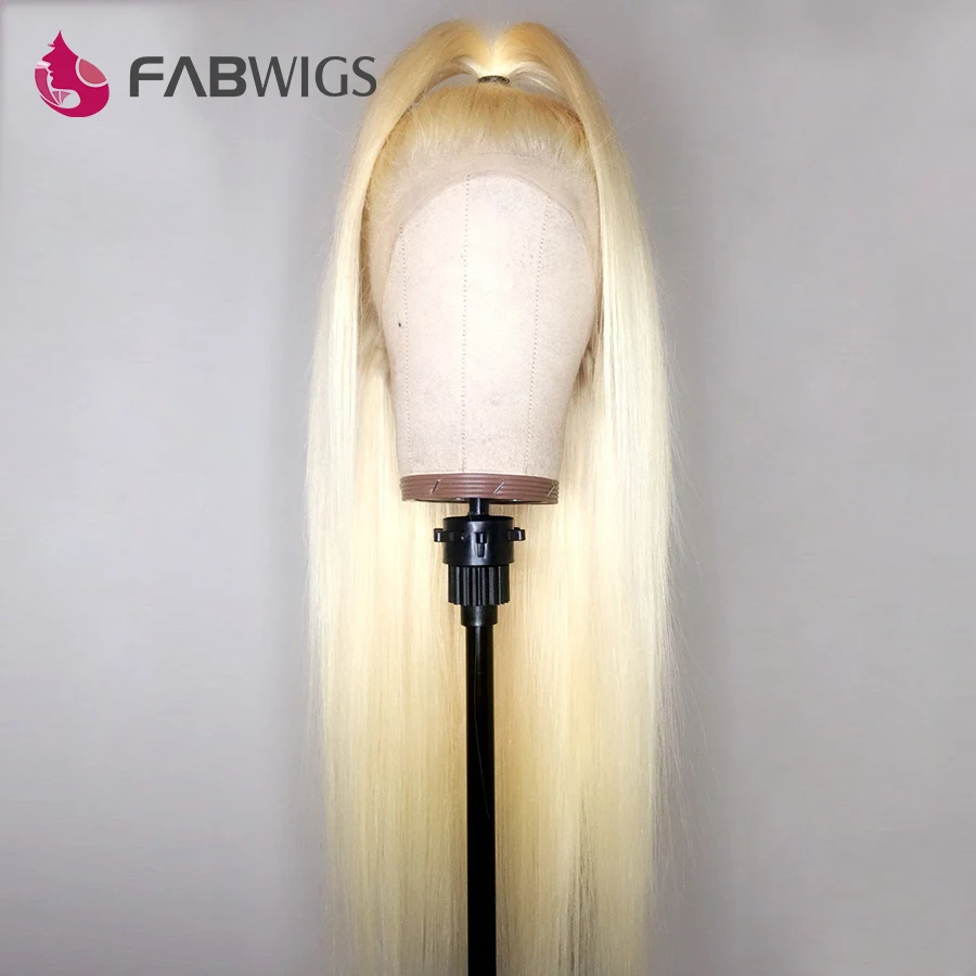 Fabwigs 150% плотность предварительно выщипанные #613 светлые человеческие волосы со