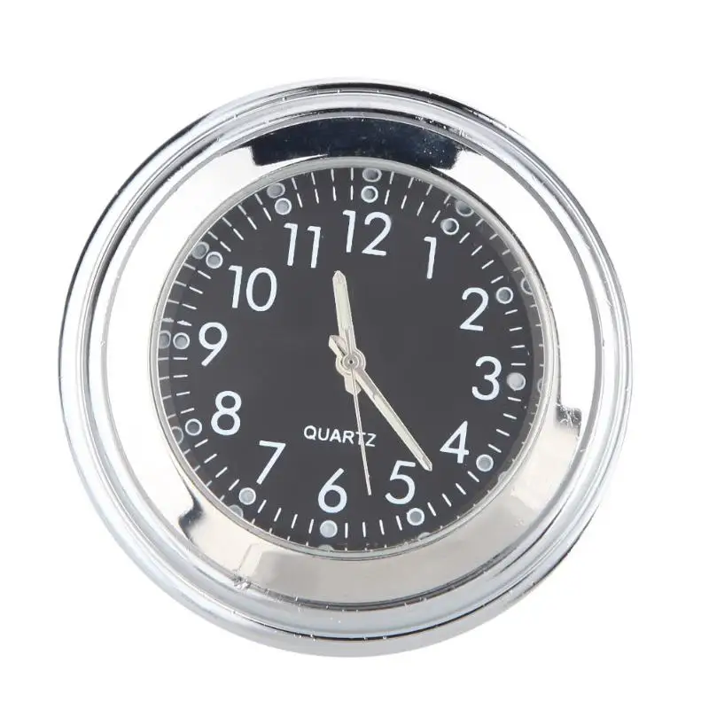 

Universal 7/8" Waterproof Chrome Motorcycle Handlebar Mount Quartz Clock Watch Aluminum Luminous Clock Moto Black Accessories