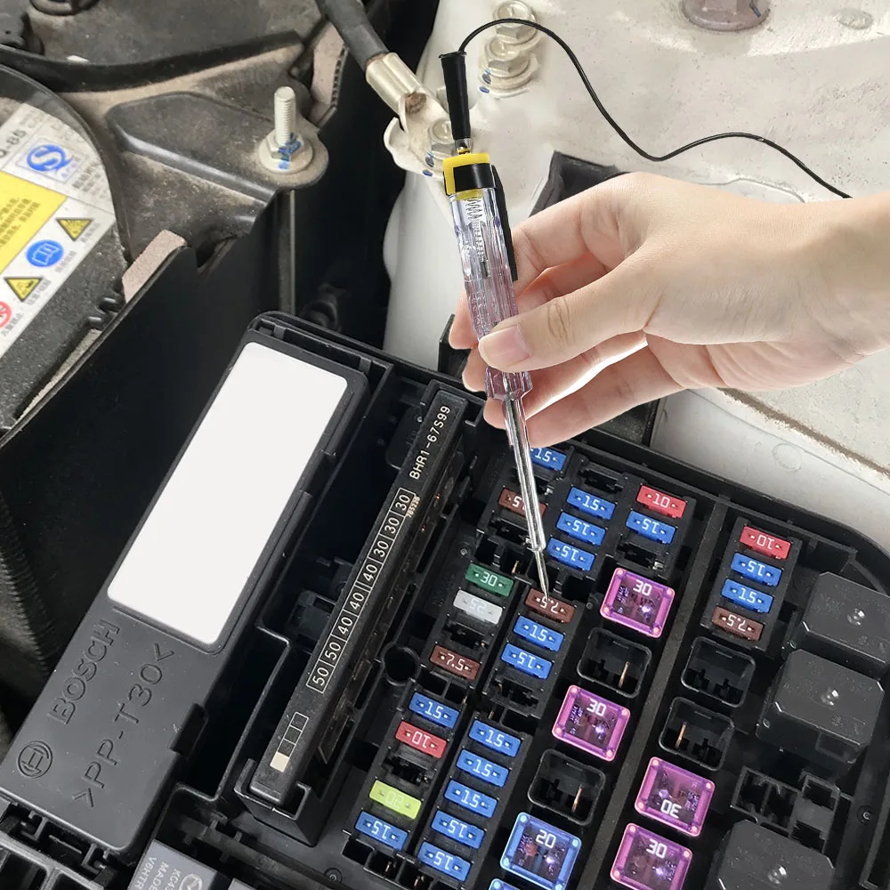 Новинка 2019 тестер напряжения электрического ручка 6 V/12 V/24 V цепи с индикатором