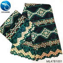 LIULANZHI жаккардовая парча ткань хлопок ткани для скатерти зеленый Базен хлопок ткань пэчворк последние 7 ярдов/партия ML47B10