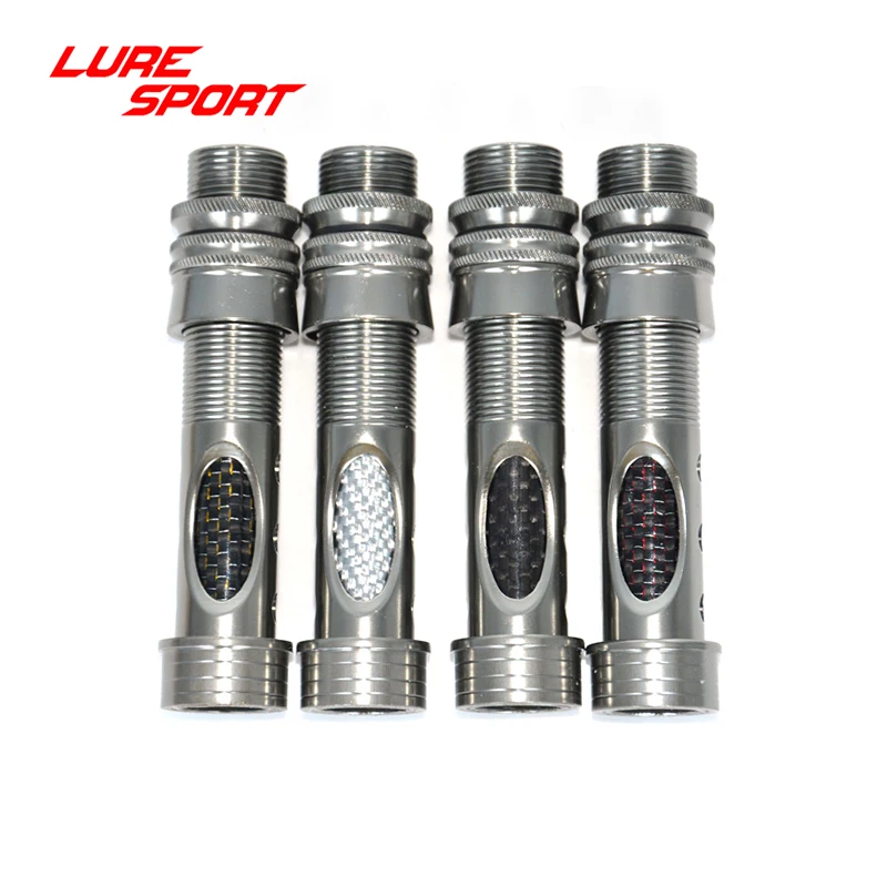 LureSport 2pcs Fly Reel seat Aluminum body Carbon Tube Fishing Rod Building Component Repair Pole DIY Accessory