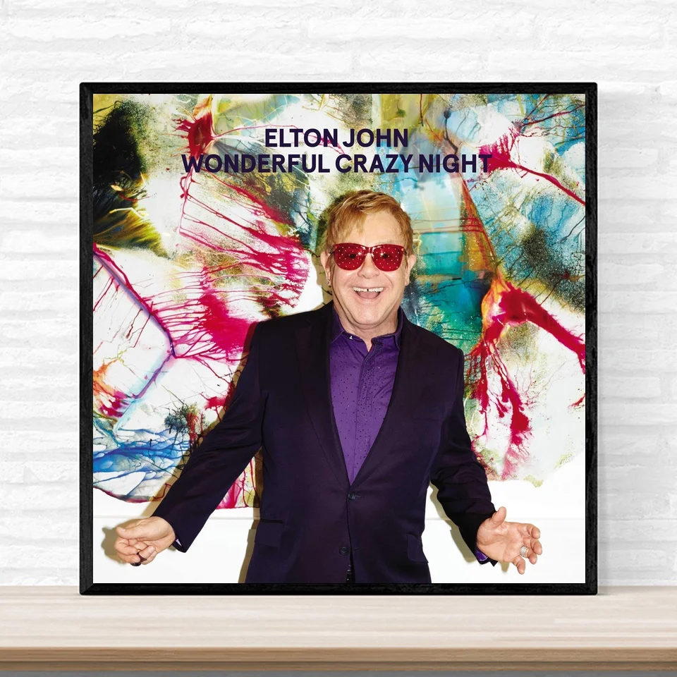

Elton John Wonderful Crazy Night Music Album Cover Poster Print on Canvas Wall Art Home Decor No Frame