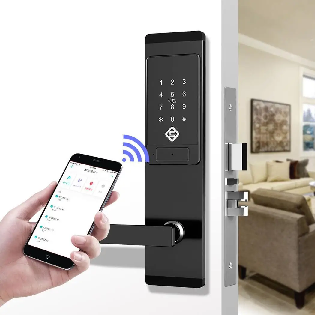 

1 Set Security Electronic Smart Door Lock Bluetooth Digital Keypad Touchscreen Home Hotel Apartment Dormitory Lock Safety Tools