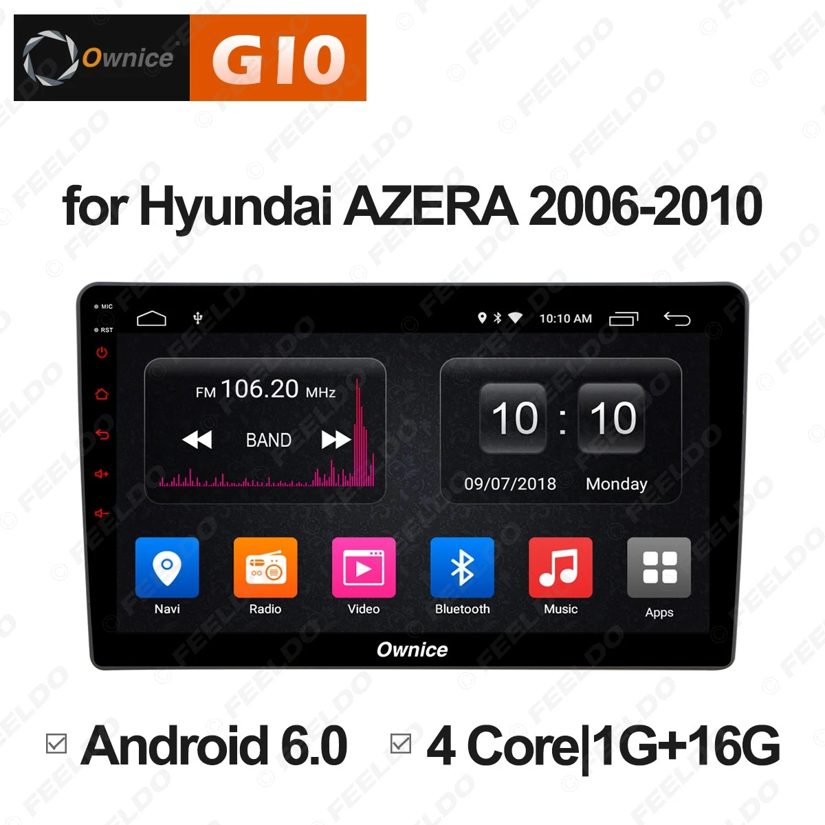 Top LEEWA 9" Android 8.1 8-Core/DDR3 2G/32G/Support 4G LTE Car Media Player With GPS/FM For Hyundai Azera 2006 - 2010 (1din) 5