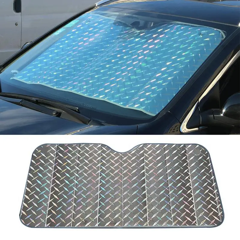 

Foldable Sun Protection Visor Front Rear Windshield Car Window Silver Sun Visors Square Thickening Sunshade Cover Block