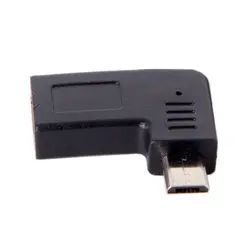 USB-C тип-c Женский к Micro-USB 2,0 5Pin Мужской адаптер данных 90 градусов угловой тип