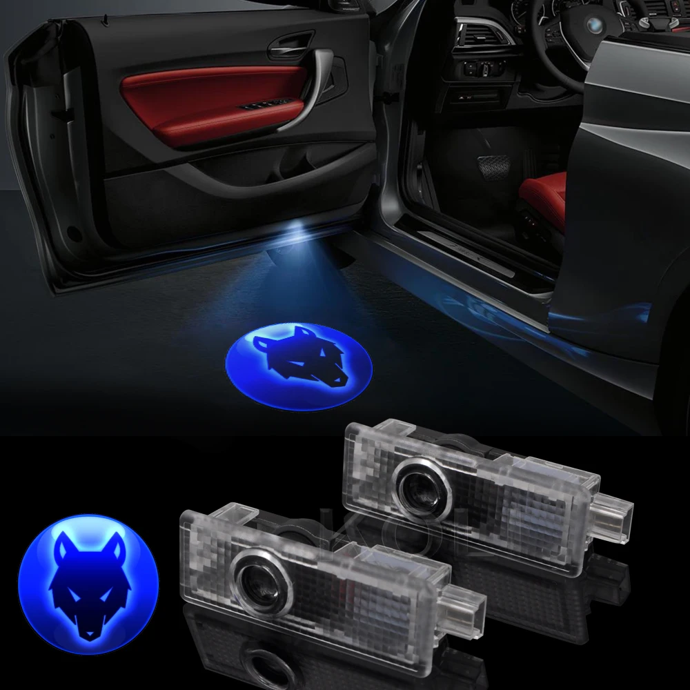 2 шт. автомобильный лазерный проектор с логотипом Blue Wolf для BMW E90 E91 E92 E60 F07 F10 F11 F01
