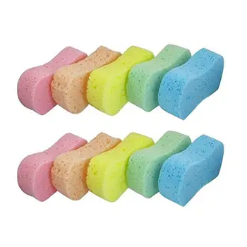 

10pcs Car Wash Spong Bone Design For Polishing Porous Car Washer Auto Washing Cleaning Tool Cleaner - Random Color