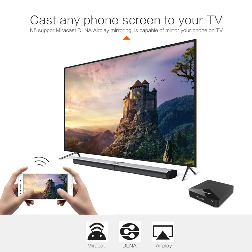 Magicsee N5 Android 7.1.2 TV Box 2GB / 16GB Amlogic S905X Quad core 4K 2 4G/5G Dual Band WiFi H.265 LED BT4.1 HD