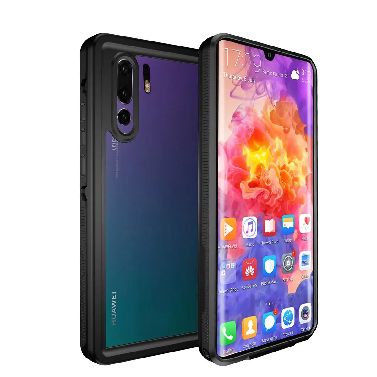 360 градусов Водонепроницаемый чехол для huawei P30 Pro крышка защиты от пыли в горошек с