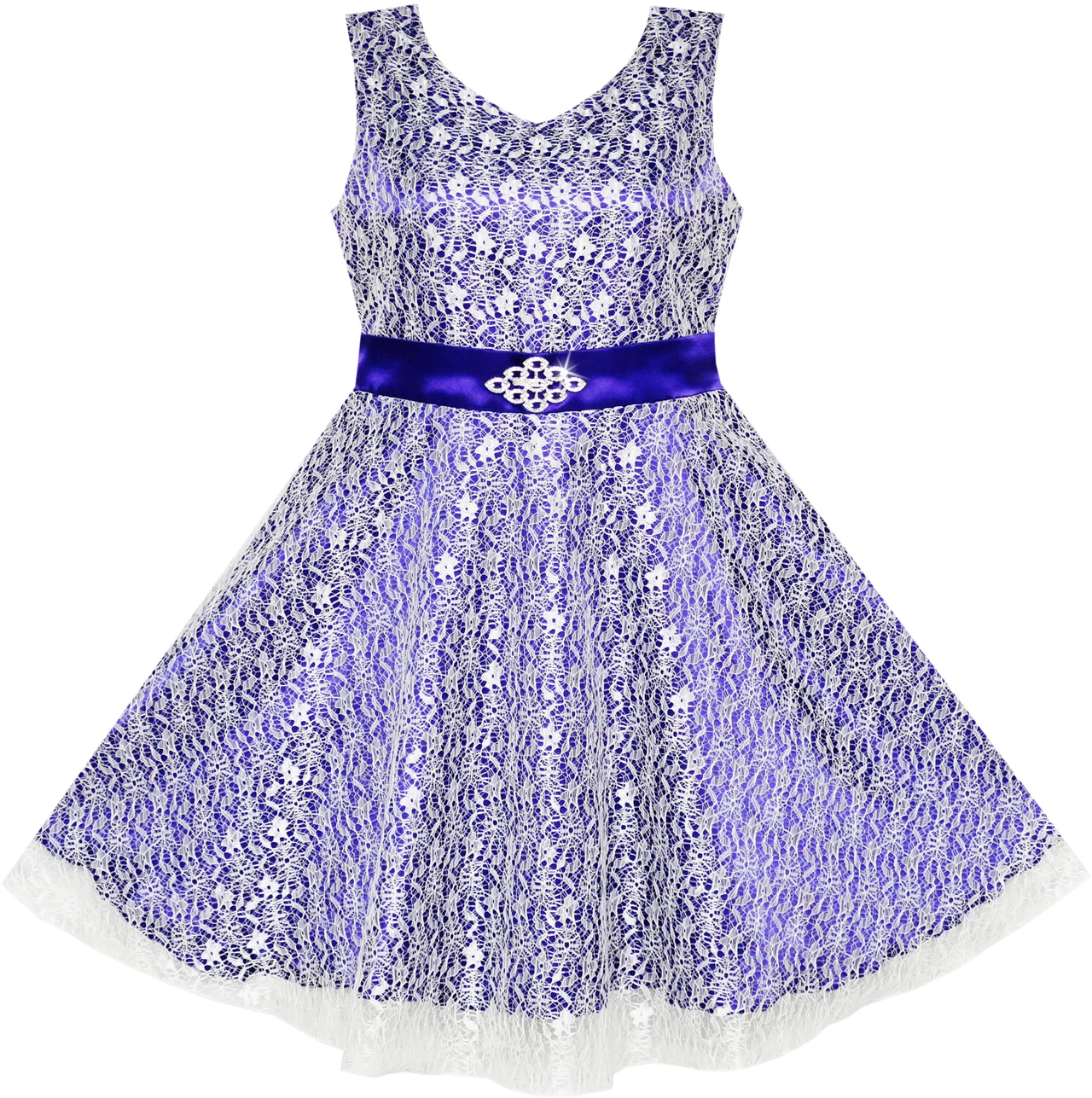 Flower Girls Dress Lace Sparkling Diamond Wedding Pageant 2020 Summer Princess Party Dresses Girl Clothes Sundress Vestidos | Детская