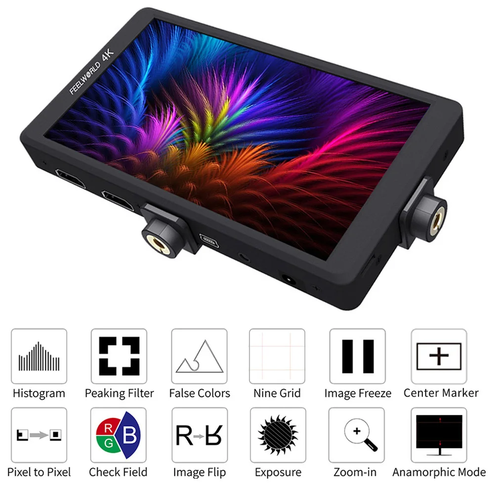 Feelworld F570 5 7 дюйма на камере DSLR полевой монитор 4K HDMI IPS Full HD 1920x1080 ЖК дисплей