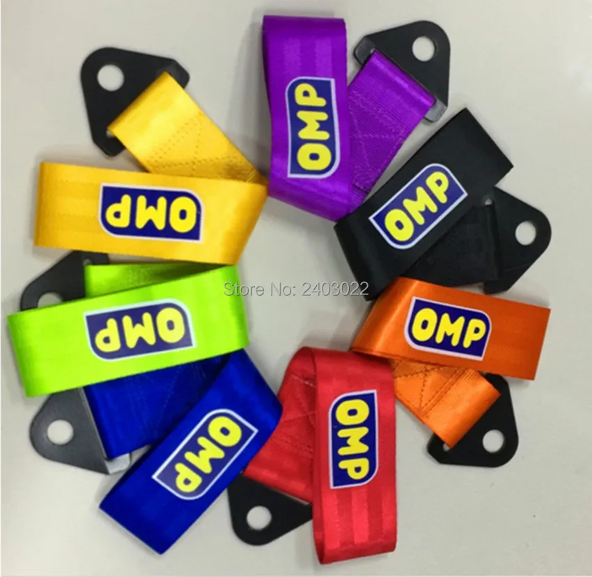 

OMP Towing Rope Thicker Nylon Strap Tow Loop Strap Racing Drift Rally Emergency Tool Front Rear Bumper Hook