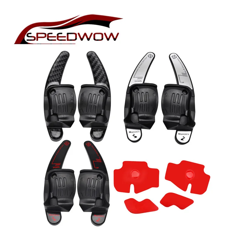 

NS Modify Car Steering Wheel Shift Paddle Extension Auto DSG Direct Shift Gear For VW Golf Jetta GTI MK6 R20 CC R36 Red Silver