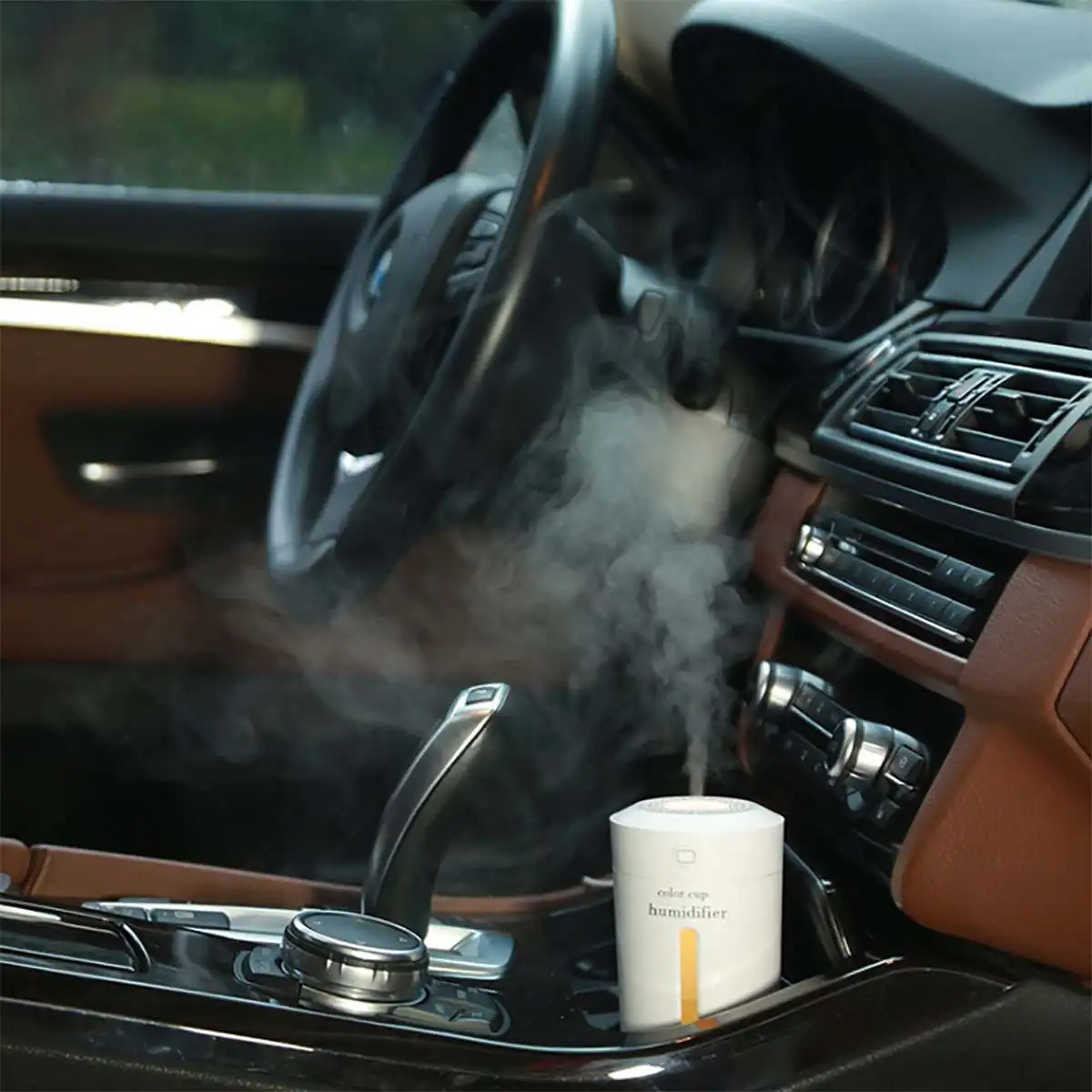 

USB Humidifier Car Aroma Diffuser Ultrasonic Air Humidifier Essential Oil Diffuser With 7 Color Lights Electric Aromatherapy
