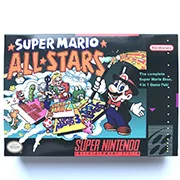 

Super Mariio All Stars game cartridge with box for ntsc console