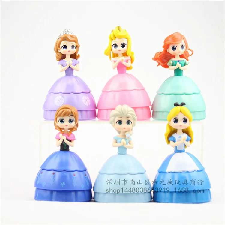 6pcs/set lol serie 6 ball Belle capsule lol Dolls Princess Capsule Q