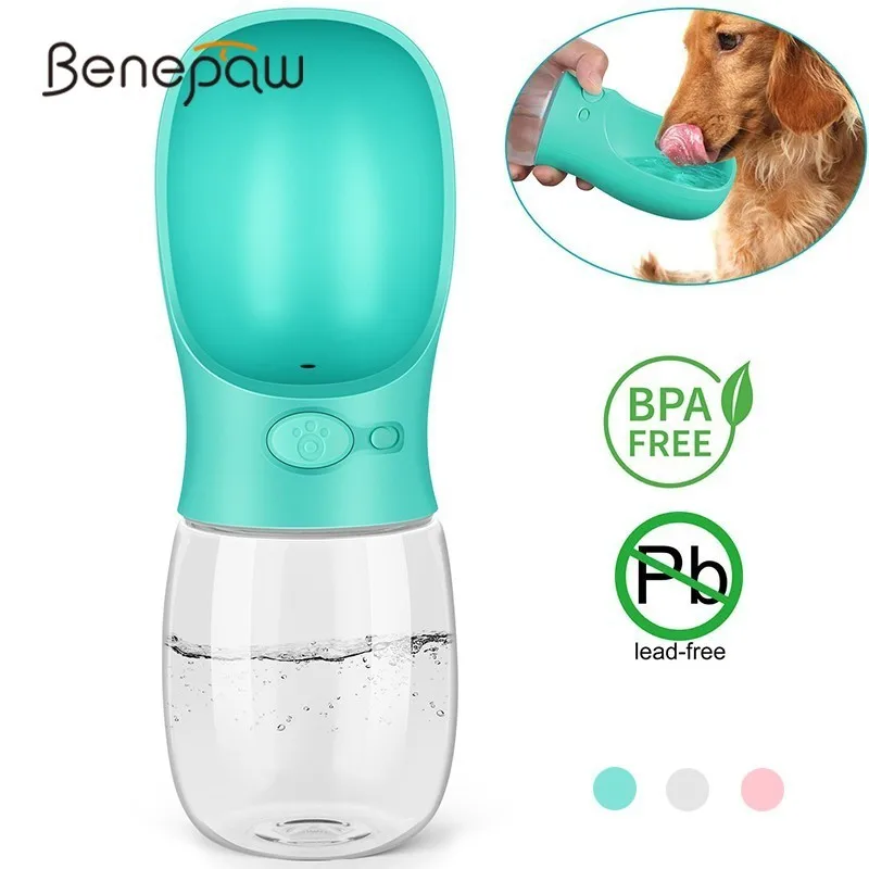 Benepaw Открытый ПЭТ бутылка для воды 3 цвета герметичная портативная Питьевая бутылка для воды для собак для путешествий пищевая кормушка для домашних животных