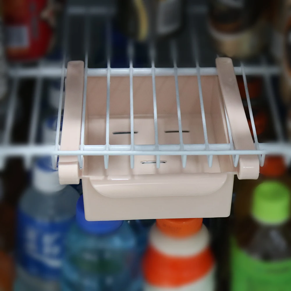 

Kitchen Fridge Freezer Space Saver Organizer Storage Rack Shelf Holde Drawer Kitchen Fridge Storage Boxes