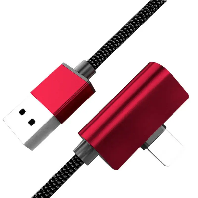 

Phone Cable Audio Wire Quick Charging Elbow Cable Adapter for iPhone7/8/X