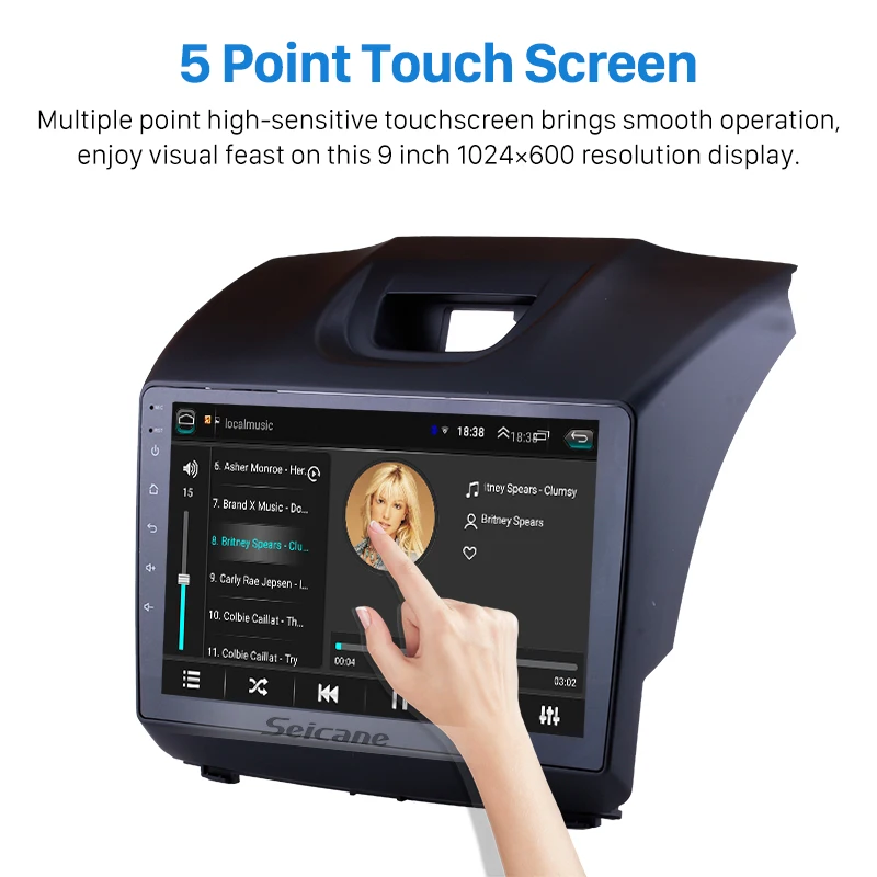 Pаспродажа Seicane 2Din 9 дюймов Android 8,1 font b gps b font Автомагнитола стерео для Isuzu D MAX Chevrolet S10 2015 2016 2017 2018 Wifi bluetooth головное устройство