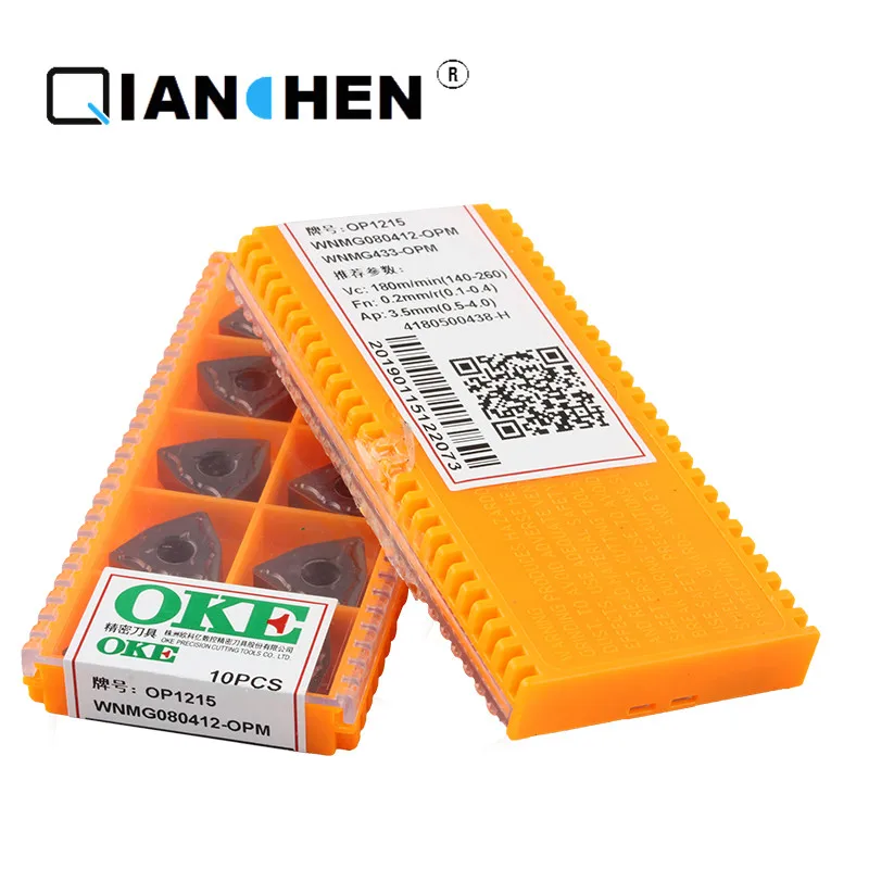 Оригинальное качество OKE 10 шт./лот Высокая точность высокая производительность высокая прочность ЧПУ WNMG080412-OPM OP1215 промышленности карбида вставки