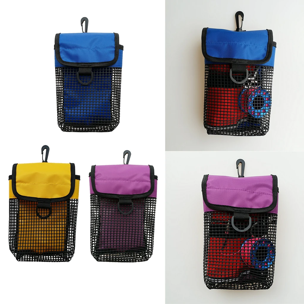 

23 x 13 x 5 cm PVC+ Mesh+Nylon Scuba Diving Reel & SMB Safety Marker Buoy Gear Storage Mesh Gear Bag With D Ring