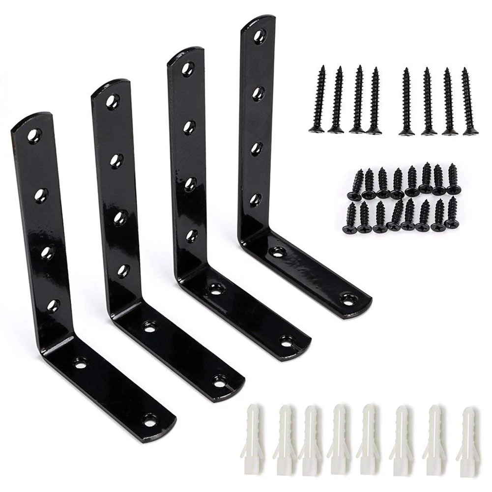 Acero acabado blanco brillante Sayayo Soporte de repisa Soporte de esquina de ángulo Soporte de repisa Colgante de pared 125 mm * 75 mm 4piezas EJ5207W-4P Bricolaje y herramientas Soportes